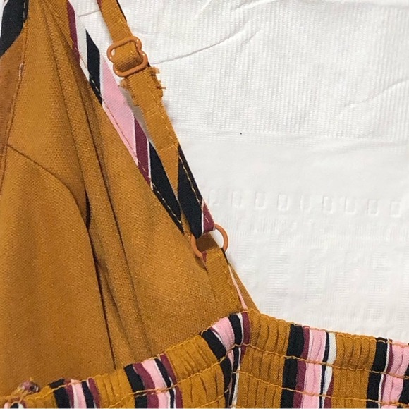 Xhileration Striped Wrap Tank Dress Women’s Size Medium Boho Lightweight Smocked - Picture 9 of 11